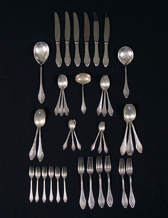 Appraisal: COLLECTION OF DANSKE GULDSMEDES DANISH SILVER FLATWARE Circa 's with