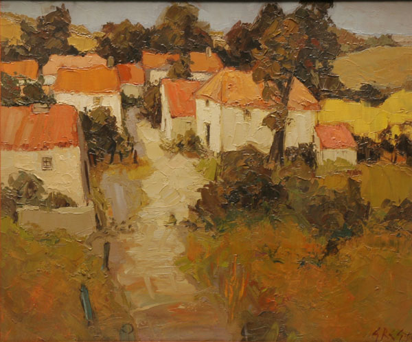 Appraisal: Greg European th century post impressionist landscape oil on canvas