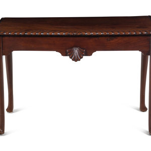 Appraisal: An Irish George II Mahogany Side Table th Century Height