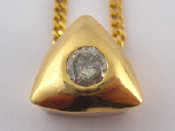 Appraisal: A carat gold diamond solitaire pendant diamond approx mm diameter