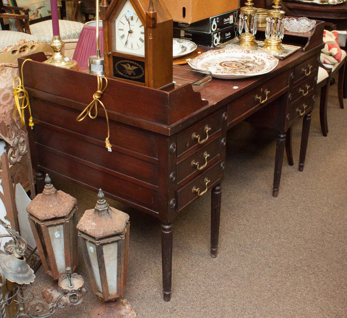 Appraisal: Mahogany office desk