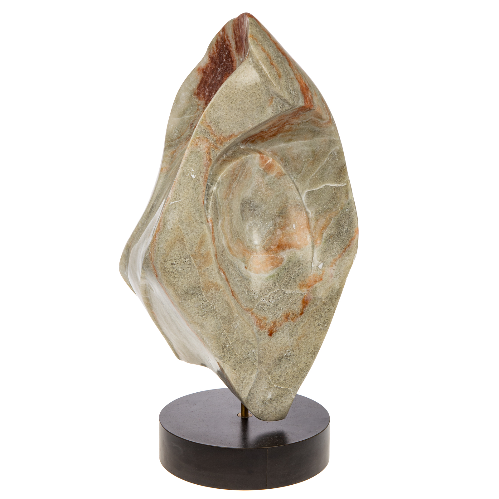 Appraisal: SELMA BARIS GREEN ABSTRACT MARBLE SCULPTURE American - Abstract marble