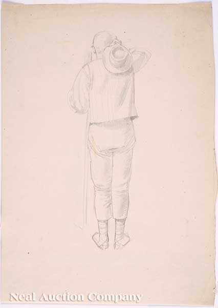 Appraisal: Winifred Knights English - three male figure studies one with