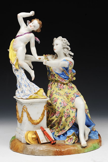 Appraisal: A MEISSEN MARCOLINI PORCELAIN CLASSICAL GROUP having a cupid above