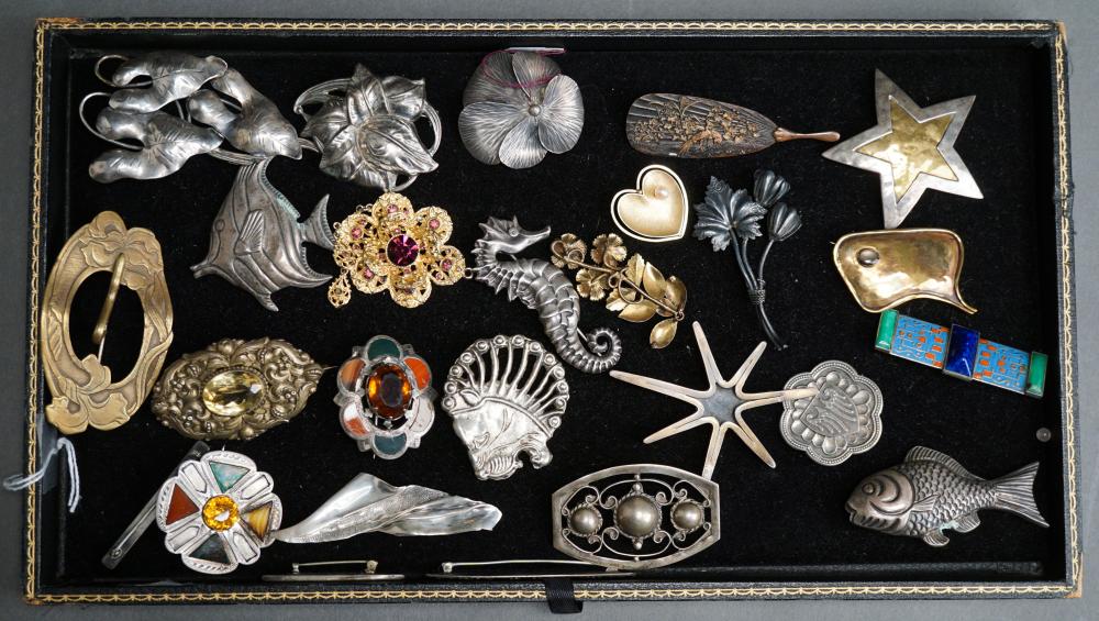 Appraisal: Collection of Assorted Costume Silver and other Brooches