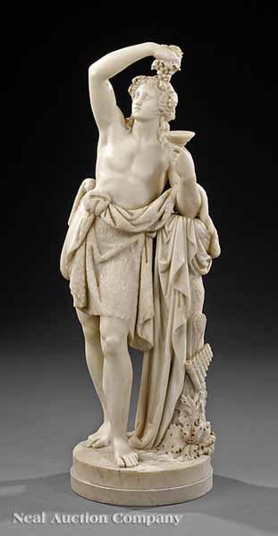 Appraisal: An Italian Carrara Marble Statue of Bacchus late th th