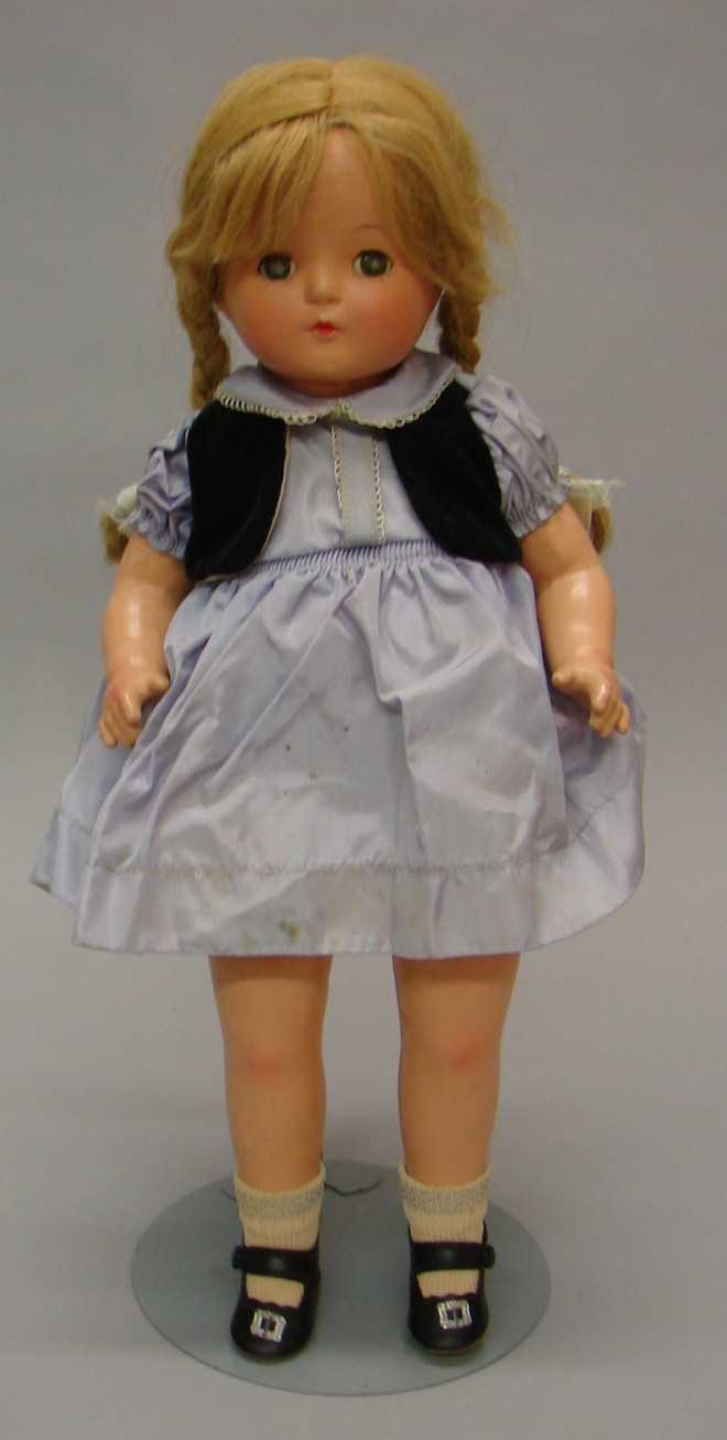 Appraisal: 's Doll with compo head shoulderplate arms and lower legs