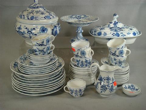 Appraisal: pcs Blue Onion pattern Meissen china all but - pcs