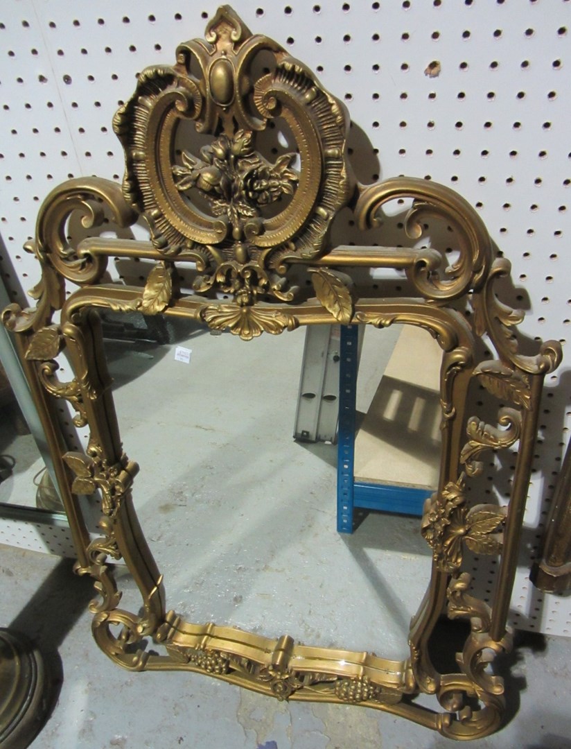 Appraisal: A gilt mirror and another