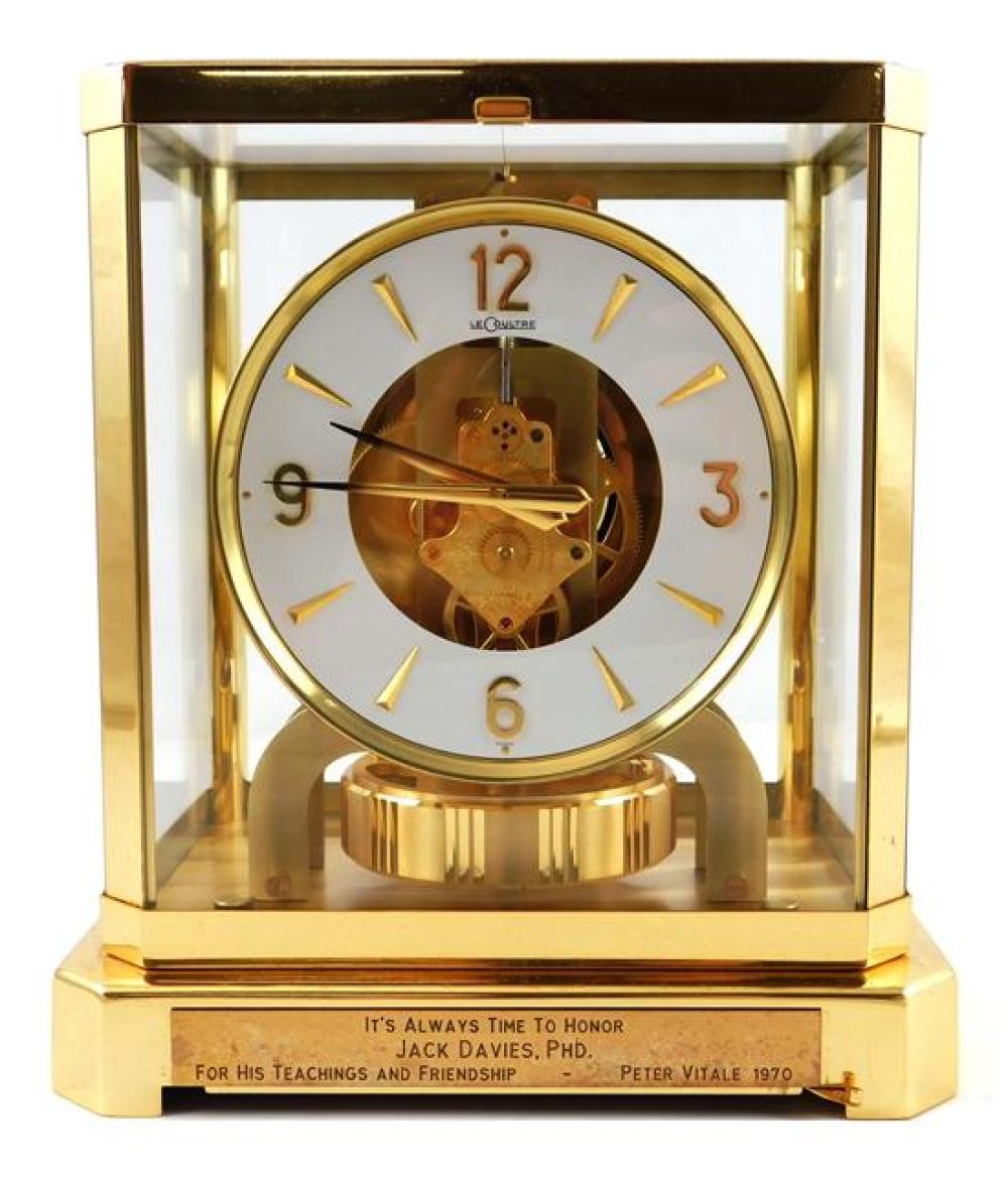 Appraisal: Le Coultre Atmos mantel clock Fifteen Jewels Swiss operates on