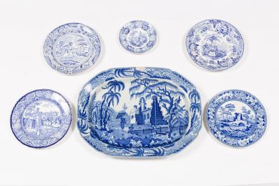 Appraisal: A th Century Staffordshire blue and white transfer printed platter