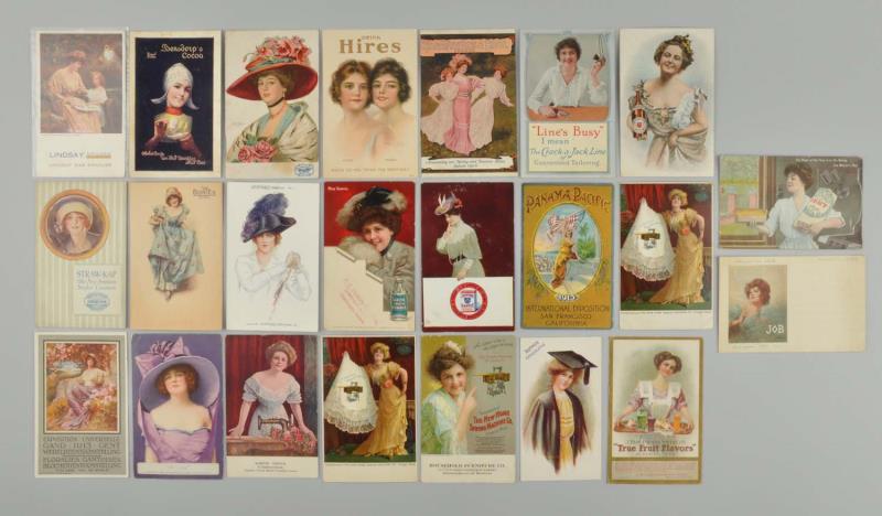 Appraisal: Large Lot Of Advertising Postcards This lot of advertising postcards