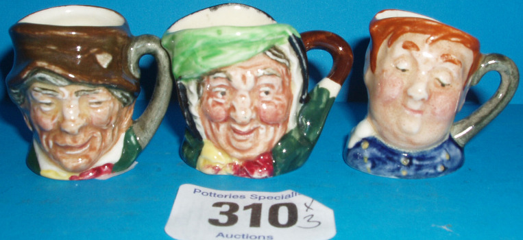 Appraisal: Tiny Size Character Jugs Fat Boy D Paddy D and