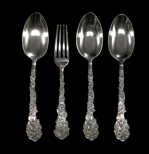 Appraisal: Four Pieces of Gorham Versailles -Pattern Sterling Silver Flatware the