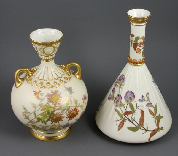 Appraisal: Two blush ivory vases to include late th Century Royal