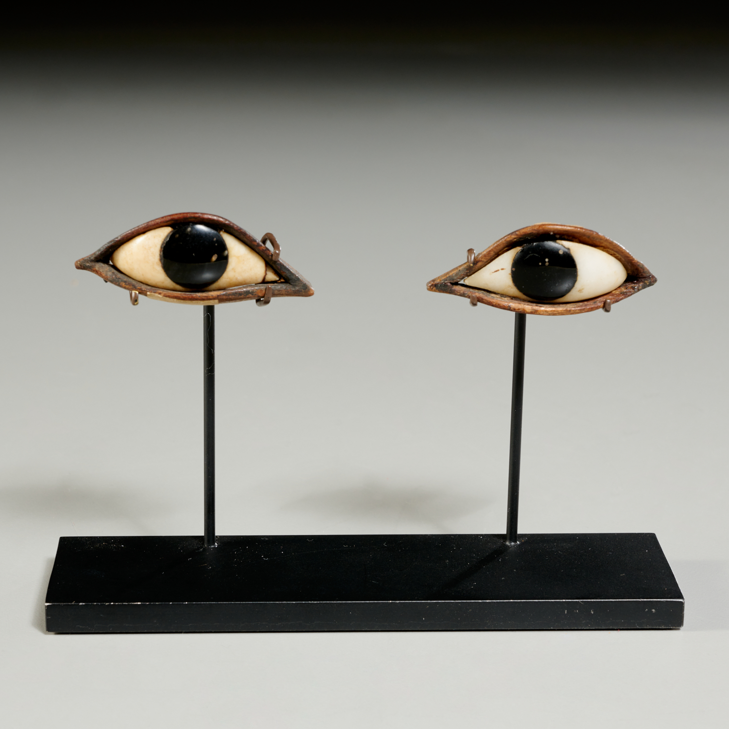 Appraisal: PAIR EGYPTIAN MUMMY CASE EYES Probably New Kingdom BCE Thebes