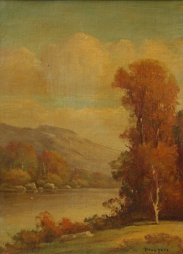 Appraisal: TATE Paul American th C ''The Lake in October'' Oil