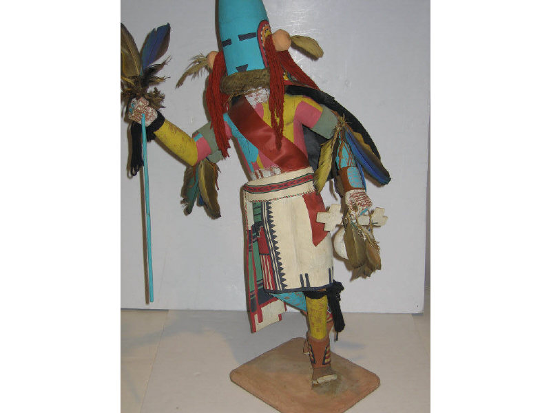 Appraisal: KACHINA DOLL Masked and robed Native American in traditional attire