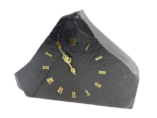 Appraisal: A Miller Schieferuhren slate mantel clock with Roman numerals and