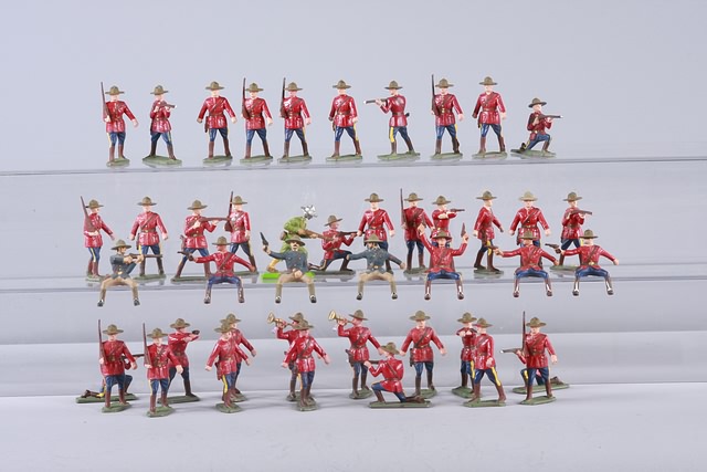 Appraisal: Lot of plastic Starlux figures representing Northwest Canadian Mounted police