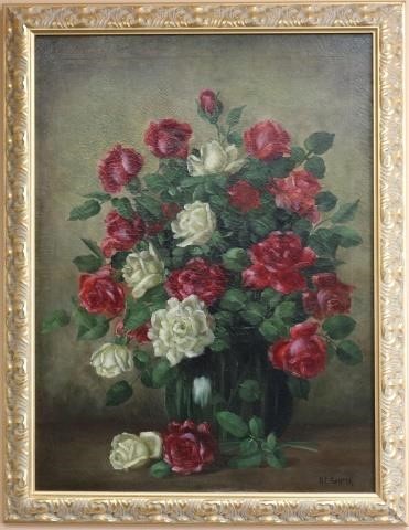 Appraisal: HENRY LEON SANGER - MA OIL PAINTING ONCANVAS STILL LIFE