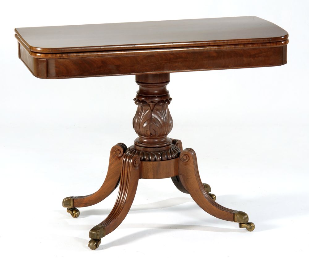 Appraisal: ANTIQUE AMERICAN CLASSICAL GAME TABLE Boston First Quarter of the