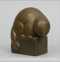 Appraisal: Figurine of a Baby Opossum by Marian Weisberg Composite figurine