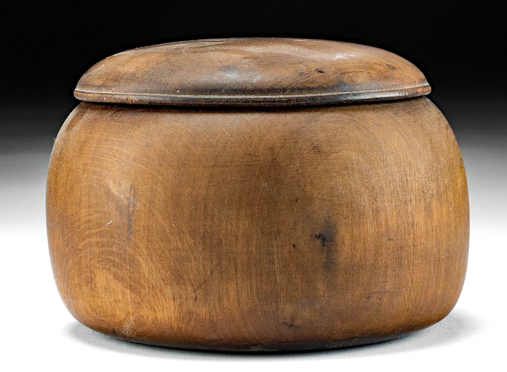 Appraisal: Rare th C Hawaiian Kou Lidded Bowl North Pacific Hawaii