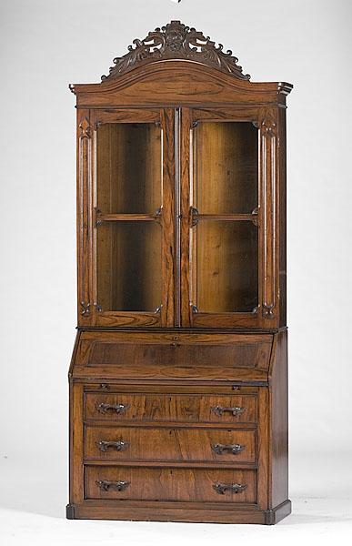 Appraisal: ROCOCO REVIVAL SECRETARY BOOKCASE American found in Covington Kentucky A