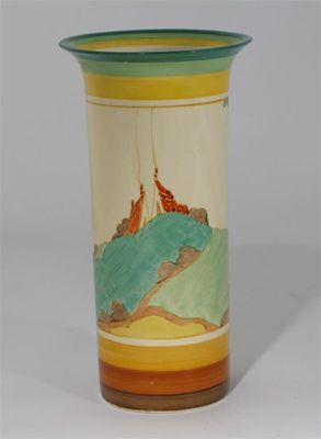 Appraisal: Secrets' a Clarice Cliff Bizarre vase painted in colours between