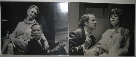 Appraisal: ACTORS Two Photographs Signed or Signed and Inscribed by acting