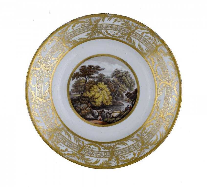 Appraisal: A DERBY PLATE painted to the centre with a group