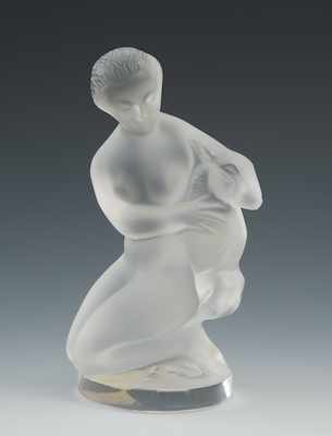 Appraisal: A Lalique Diana Crystal Mascot A frosted glass figurine of