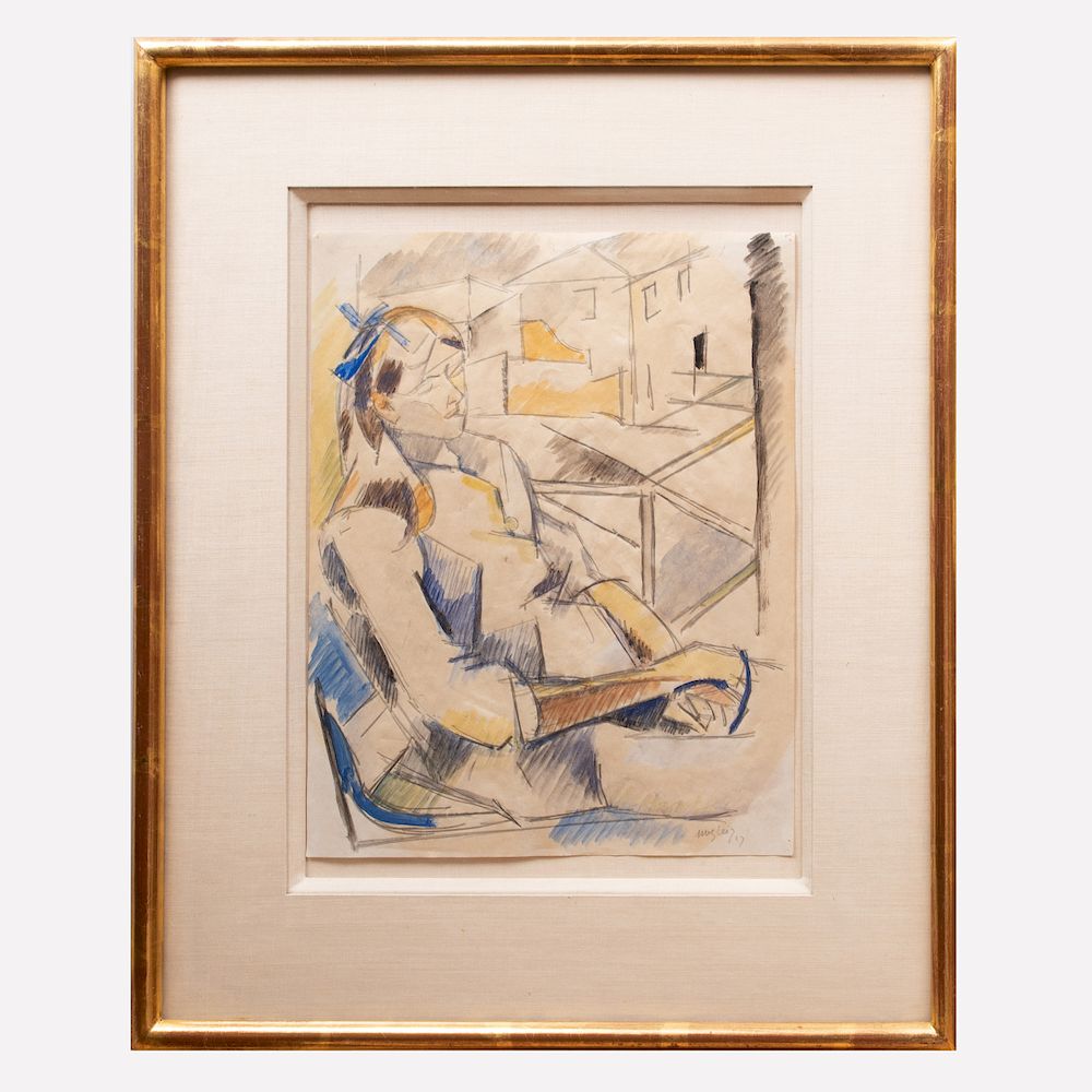 Appraisal: Albert Gleizes - Untitled Pencil and watercolor on paper signed