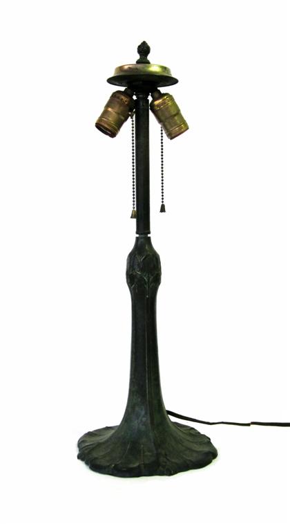 Appraisal: American bronze table lamp base early th century