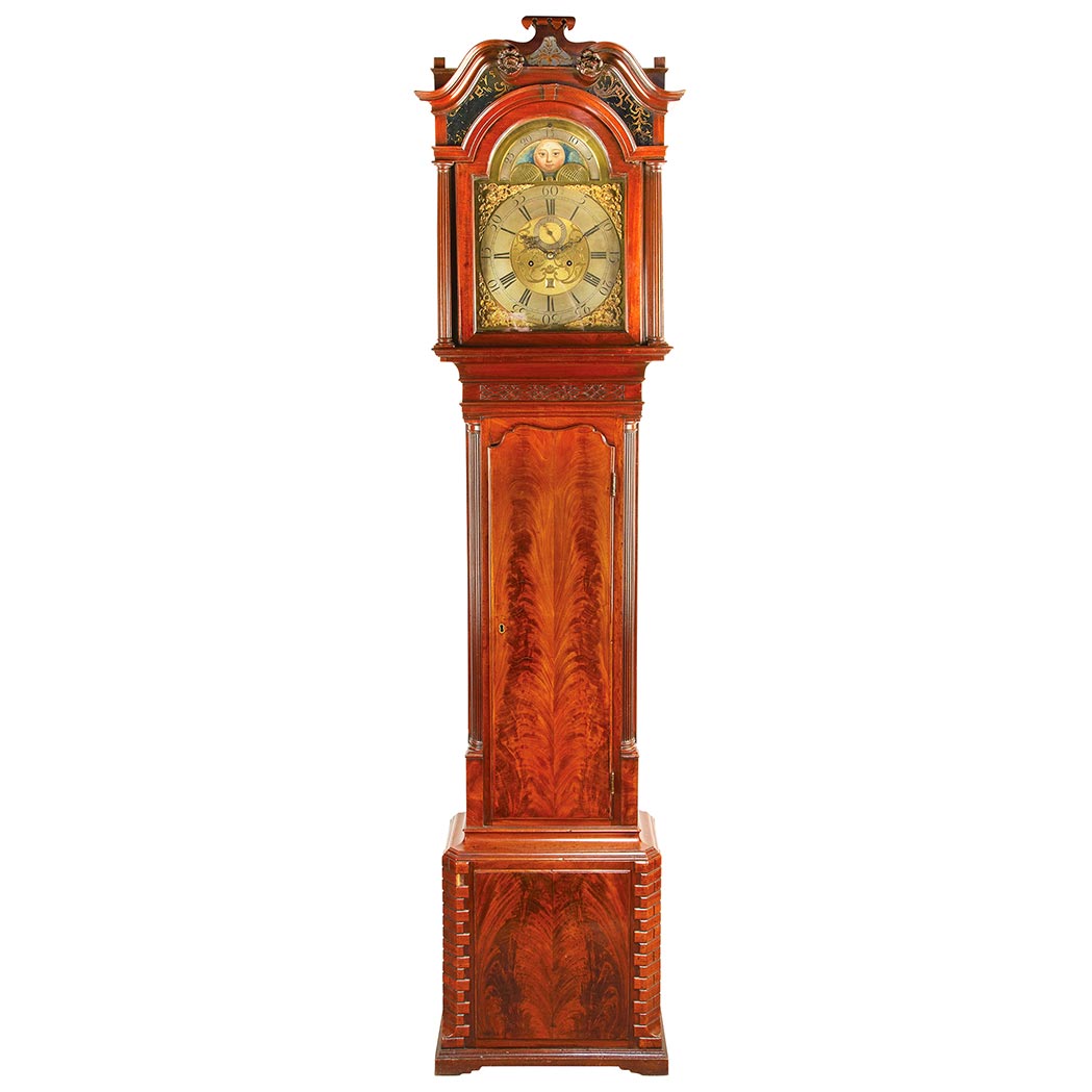 Appraisal: George III Mahogany Tall Case Clock Late th century The