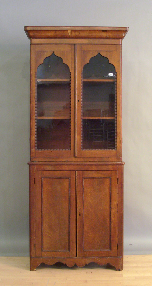 Appraisal: Victorian mahogany bookcase mid th c h w