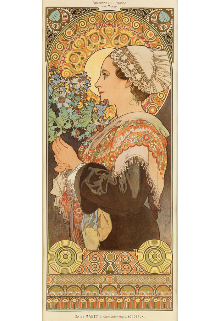 Appraisal: ALPHONSE MUCHA - BRETONNE DE GU RANDE PAR MUCHA SEA