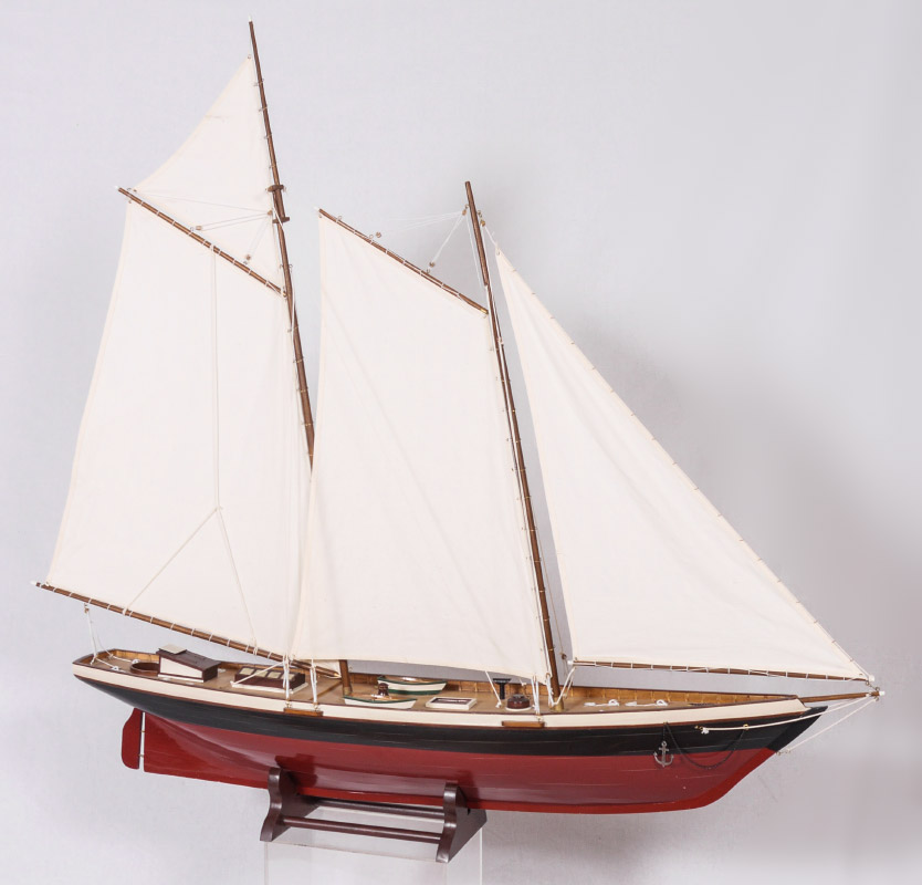 Appraisal: LARGE SCHOONER SHIPS MODEL Larger than most model of a