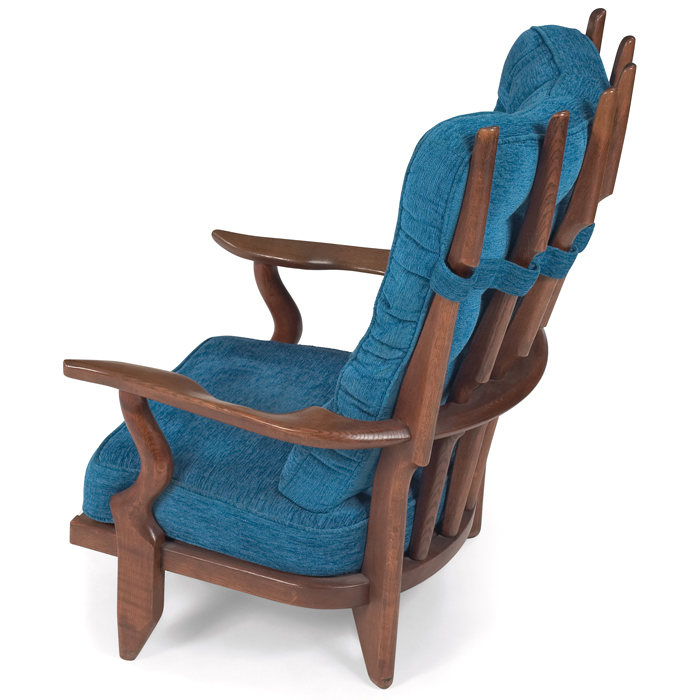 Appraisal: Guillerme and Chambron ''Finger'' lounge chair France c oak frame