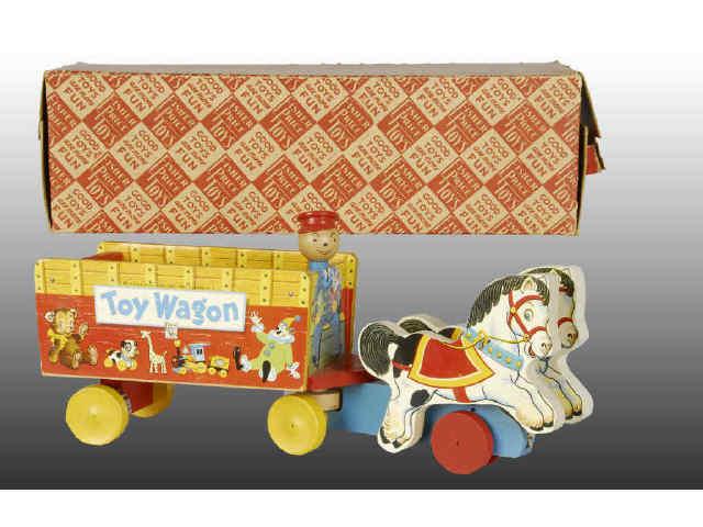 Appraisal: Fisher-Price Toy Wagon with Original Box Description Original pull-string and