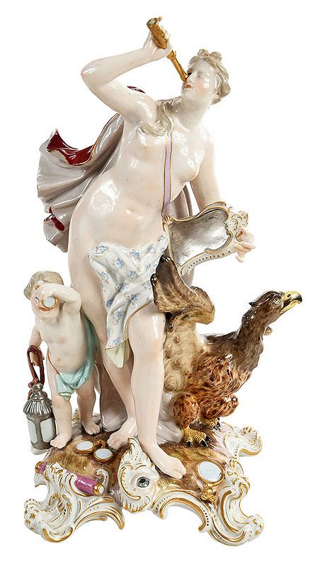 Appraisal: Meissen Figure Representing Sense of Sight German th century woman