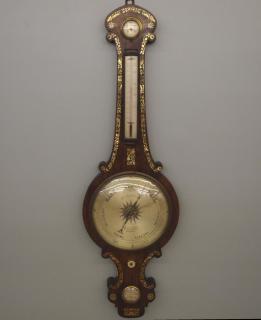 Appraisal: English Rosewood wheel barometer A mid th century English Rosewood