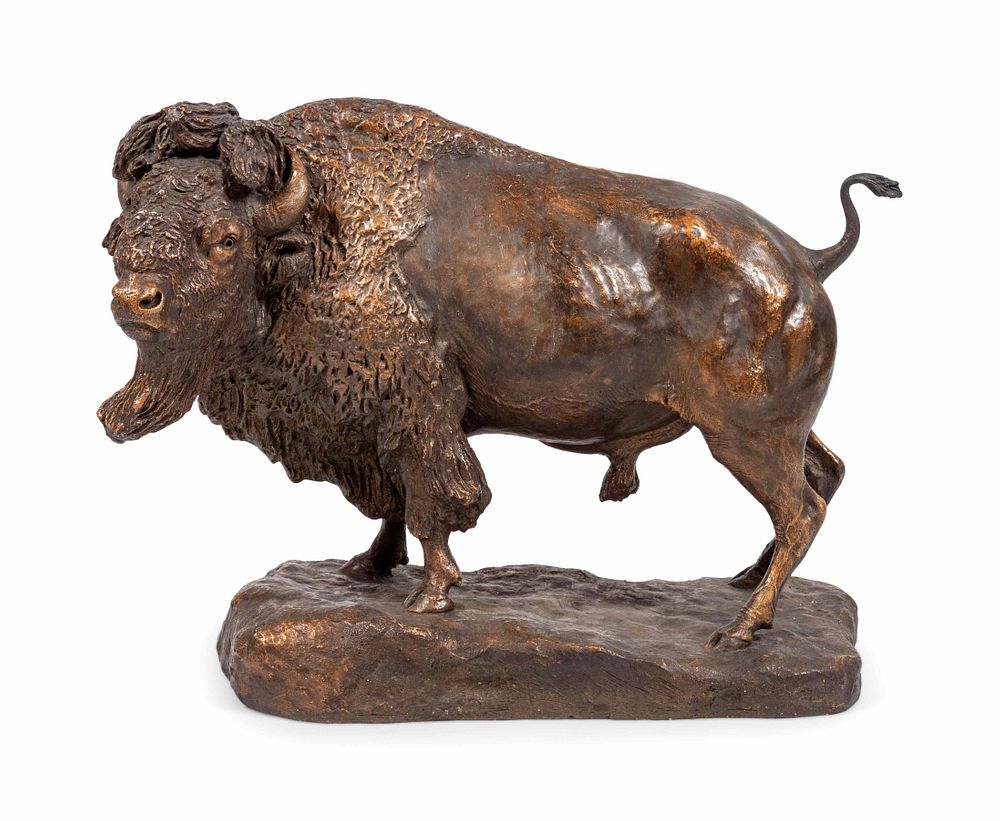 Appraisal: Bob Scriver American - The Herd Bull Bob Scriver American