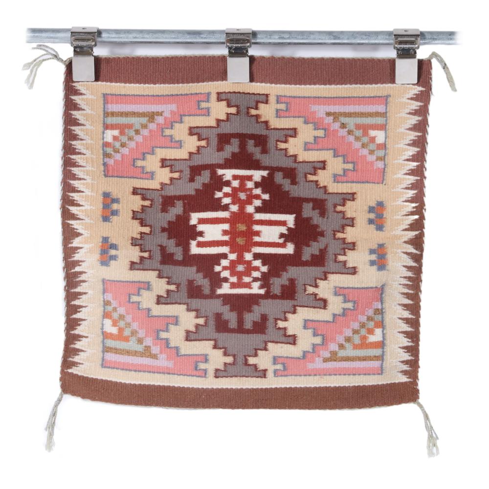 Appraisal: NAVAJO NATIVE AMERICAN S BURNTWATER DESIGN VEGETAL DYED RUG WEAVING