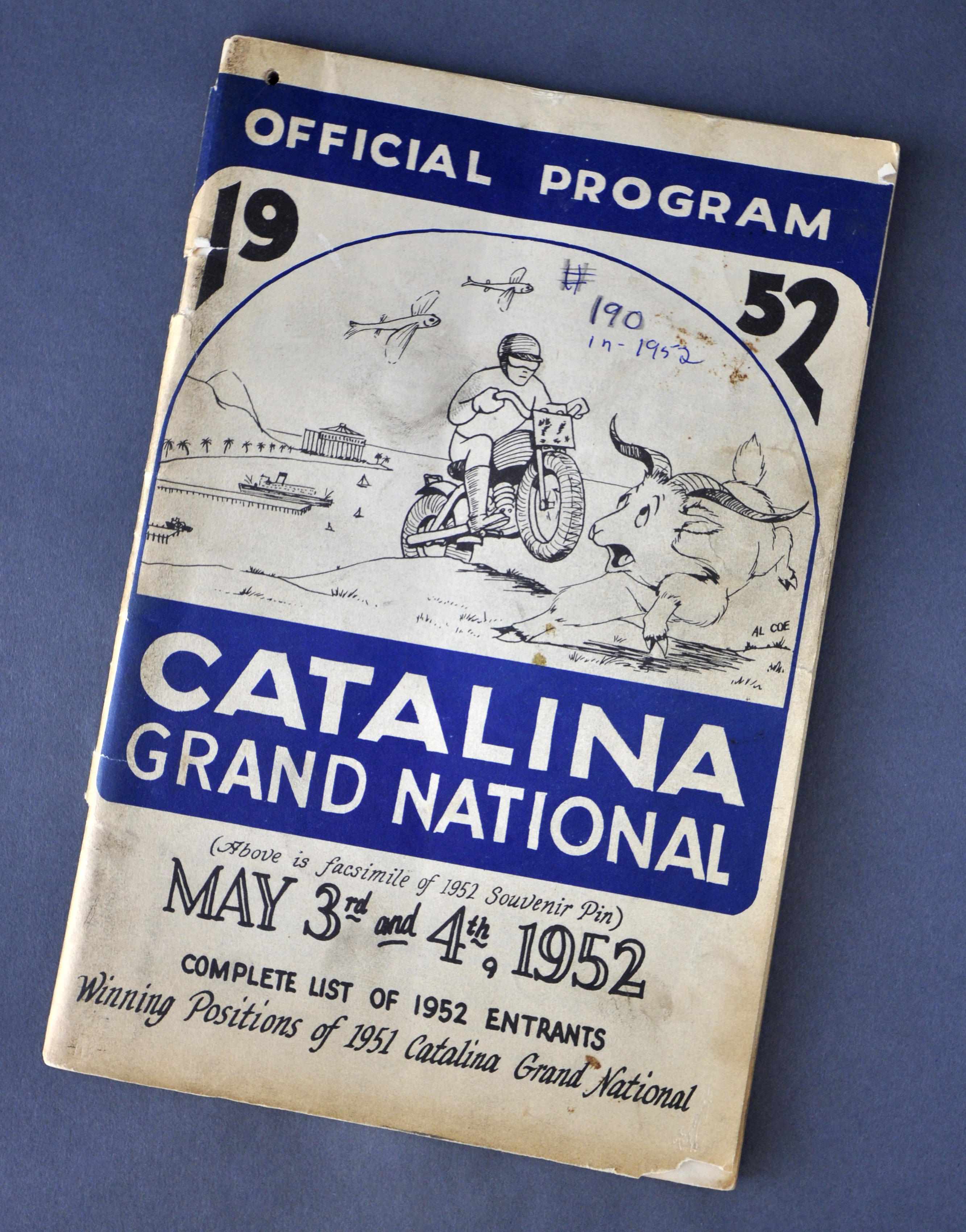 Appraisal: A Catalina Grand Prix Official Program pages includes schedule of