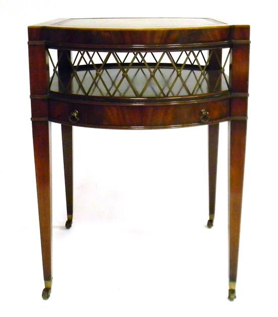 Appraisal: Mahogany side table by the Weiman Company Rockford Illinois top