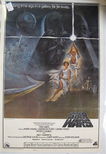 Appraisal: STAR WARS MOVIE POSTER original -Sheet rolled x - Condition