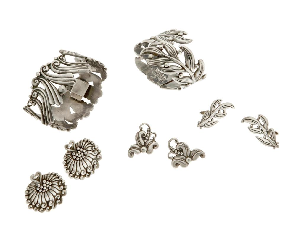 Appraisal: A group of Margot de Taxco sterling silver jewelry Margot