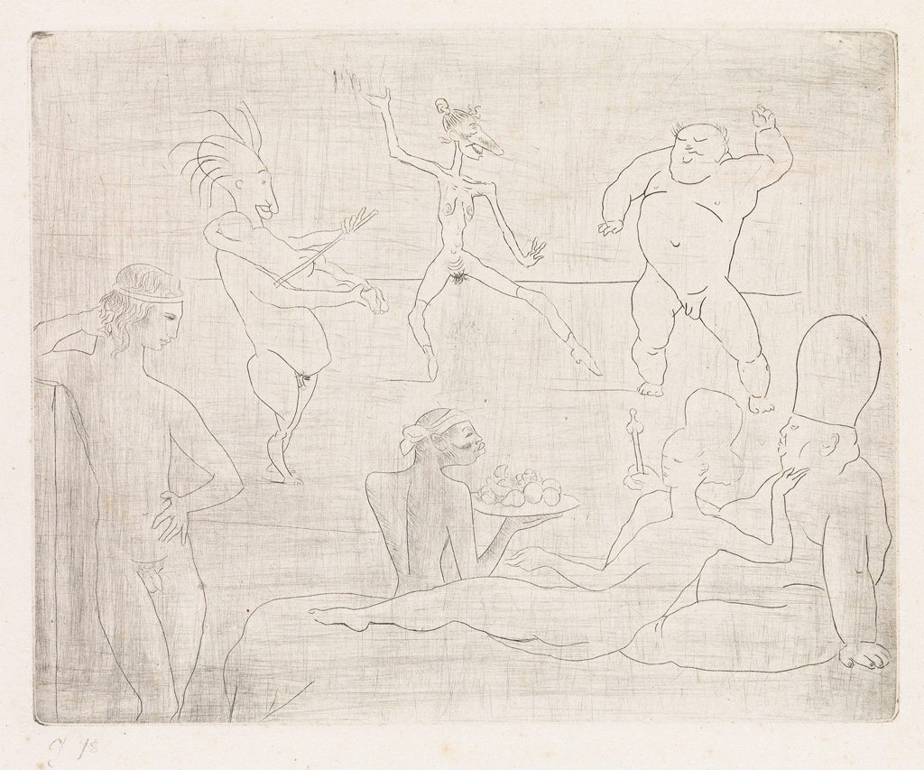 Appraisal: PABLO PICASSO La Danse Drypoint x mm x inches wide